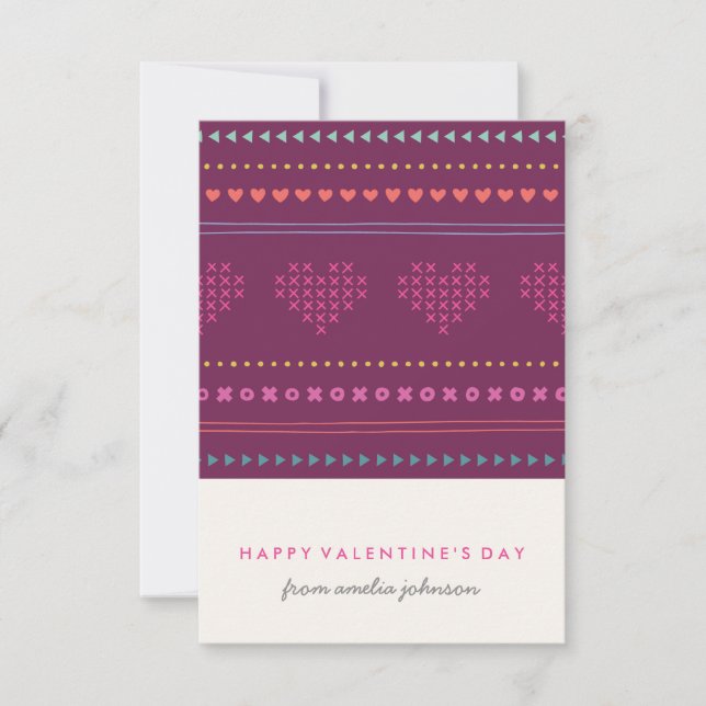Invitación Enhorabuena y besos de San Valentín - Plum (Anverso)