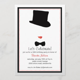 Invitación enmarcada cabaret