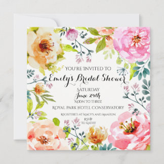 Invitación Enmarcado en floral