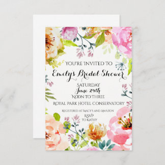 Invitación Enmarcado en floral
