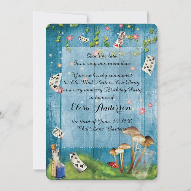 Invitación enojada de la fiesta de cumpleaños de (Anverso)