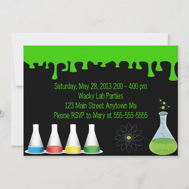 Invitación enojada de la fiesta de cumpleaños del (Anverso)