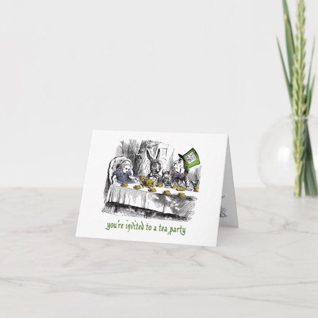 Invitación enojada de la fiesta del té (Anverso)