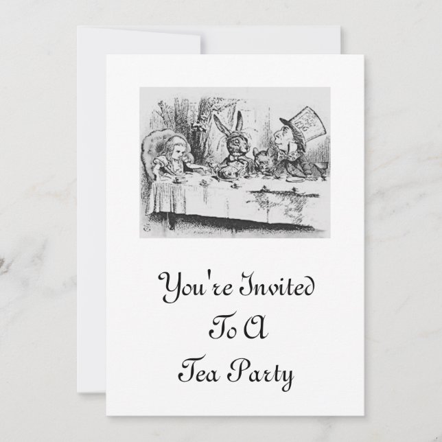 Invitación enojada de la fiesta del té del (Anverso)