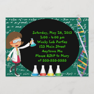 Invitación enojada del fiesta del científico del