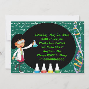 Invitación enojada del fiesta del científico del