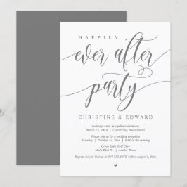 Invitación Enojo, Feliz De Nunca Después De Fiesta, Gray Invi