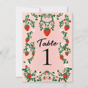 Invitación Enredaderas florales rosadas y rojas número de mes