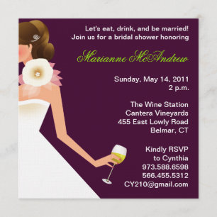 Invitación Ensamblado de ducha de novia