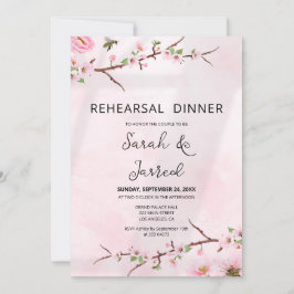 Invitación Ensayo asiático sobre el florecimiento de cerezo j