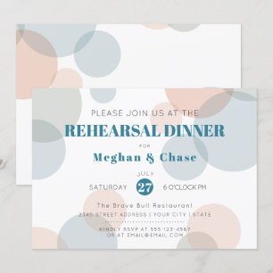 Invitación Ensayo boda Audaces Puntos De Confetti