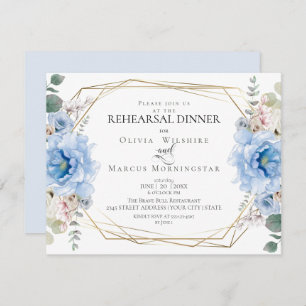 Invitación Ensayo boda Cielo azul acuático