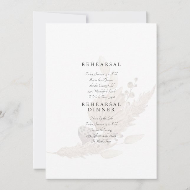 Invitación Ensayo Boda de Pampas Mudas (Anverso)