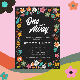 Invitación Ensayo Cena 70 inspirada en flores