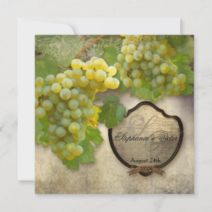 Invitación Ensayo Cena Vino País Uvas Chardonnay