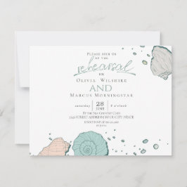 Invitación Ensayo | Coral y Verde azulado