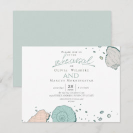 Invitación Ensayo | Coral y Verde azulado