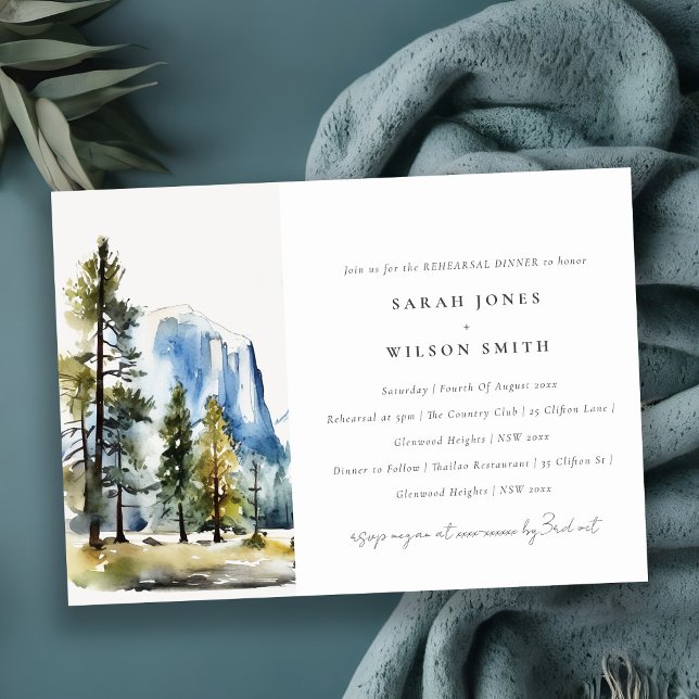 Invitación Ensayo de acuarela del Parque Nacional Yosemite (Subido por el creador)