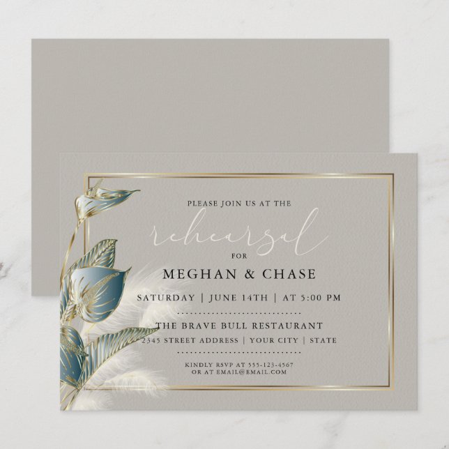 Invitación Ensayo de antruro Verde azulado de pampas de graso (Anverso / Reverso)