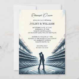 Invitación Ensayo de béisbol Team Ball Field Pitch Cena