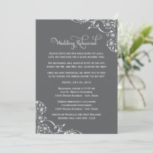 Invitación Ensayo de Boda con Florecimiento de Carbón