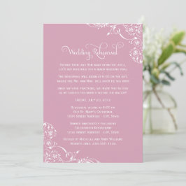 Invitación Ensayo de Boda con Florecimiento Rosa Polvoriento