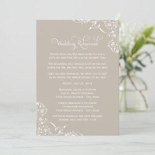 Invitación Ensayo de Boda con Florecimiento Terroso