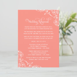 Invitación Ensayo de Boda Coral Flourish