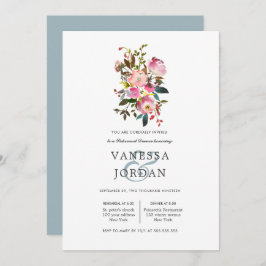 Invitación Ensayo de Boda de Bóquet brillante