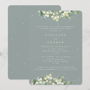 Invitación Ensayo de Boda de Espuma de Mar + Eucalipto