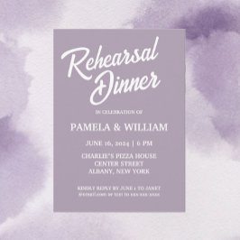 Invitación Ensayo de Boda de estilo sencillo de Mauve