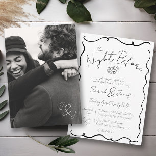 Invitación Ensayo de Boda de fotografía simple con escrúpulos