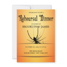 Ensayo de Boda de Halloween invita a Naranja Spide