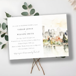 Invitación Ensayo de Boda de la línea aérea de Portland Orego