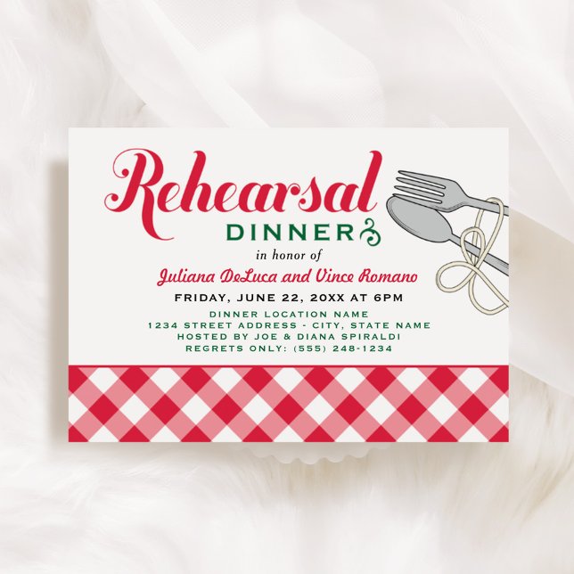 Invitación Ensayo de Boda de pasta roja (Subido por el creador)