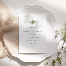 Invitación Ensayo de Boda de ramas de oliva rusa