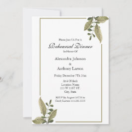 Invitación Ensayo de Boda de Vegetación Elegante