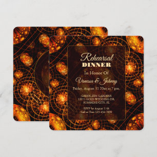 Invitación Ensayo de Boda Elegante Clásico Moderno Dorado #90