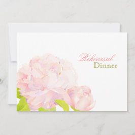 Invitación Ensayo de Boda floral peolino rosado