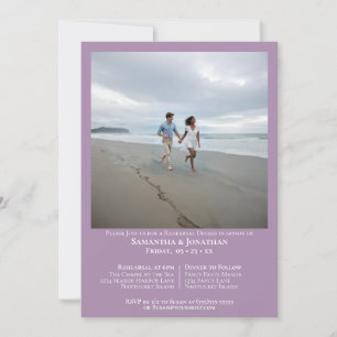 Invitación Ensayo de Boda fotográfico de lavanda minimalista