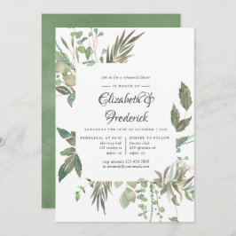 Invitación Ensayo de Boda geométrico de la vegetación