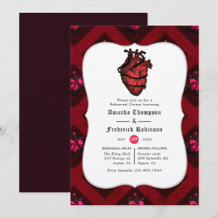 Invitación Ensayo de Boda gótico capilar