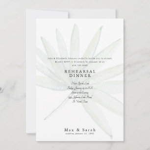 Invitación Ensayo de Boda tropical silenciado