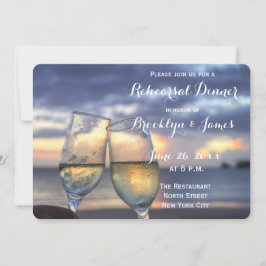 Invitación Ensayo de bodas de playa sonado