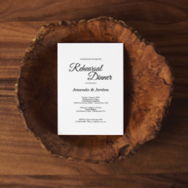 Invitación Ensayo de caligrafía blanca simple