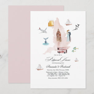 Invitación Ensayo de casamiento de destino del Reino Unido