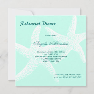 Invitación Ensayo de casamiento Starfish Couple Beach
