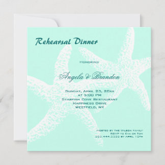 Invitación Ensayo de casamiento Starfish Couple Beach