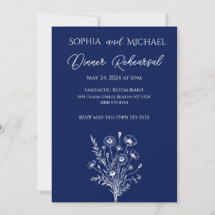 Invitación Ensayo de cena Boda de Wildflower Elegance