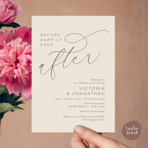 Invitación Ensayo de Cena de Noche Antes de Felices para Siem
